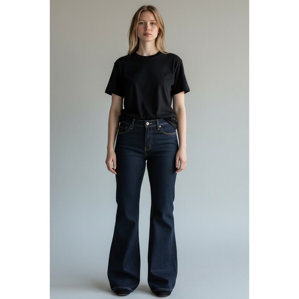 London Jean Wide Leg Jeans Women’s Size 16 Premium Denim NWOT Inseam 32”
